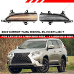 Dynamic Wing Mirror Blinker Turn Signal Lights for Lexus GX (2009–2023)