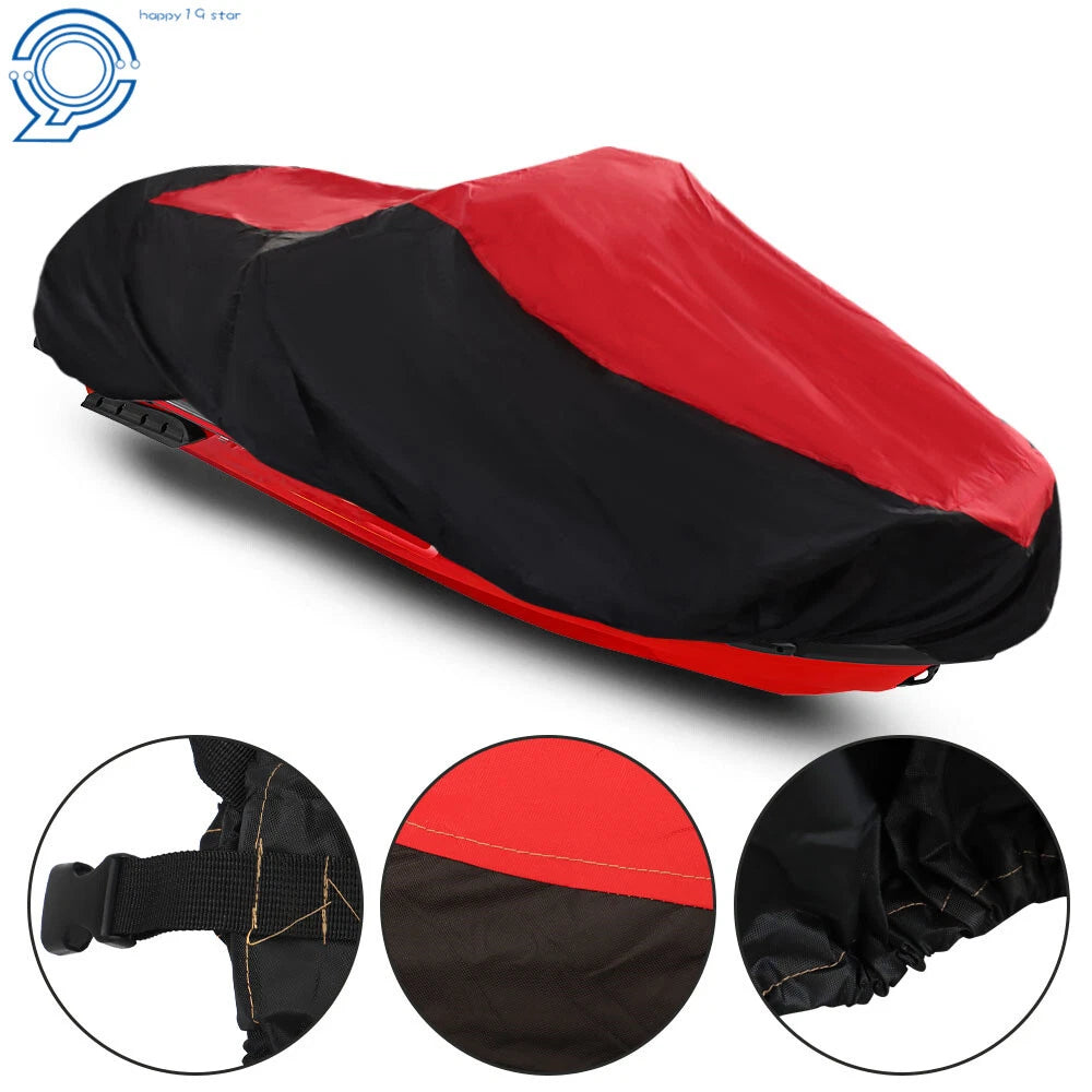 Trailerable Waterproof Jet Ski Cover for 1-3 Seater (103''-145'')