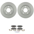 Bosch 2X Rear Quietcast Rotors & Blue Ceramic Disc Brake Pads for Fusion Milan MKZ (2006–2012)