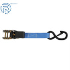 Set of 4 Ratchet Tie Down Straps 15 FT with Break Lock S Hooks