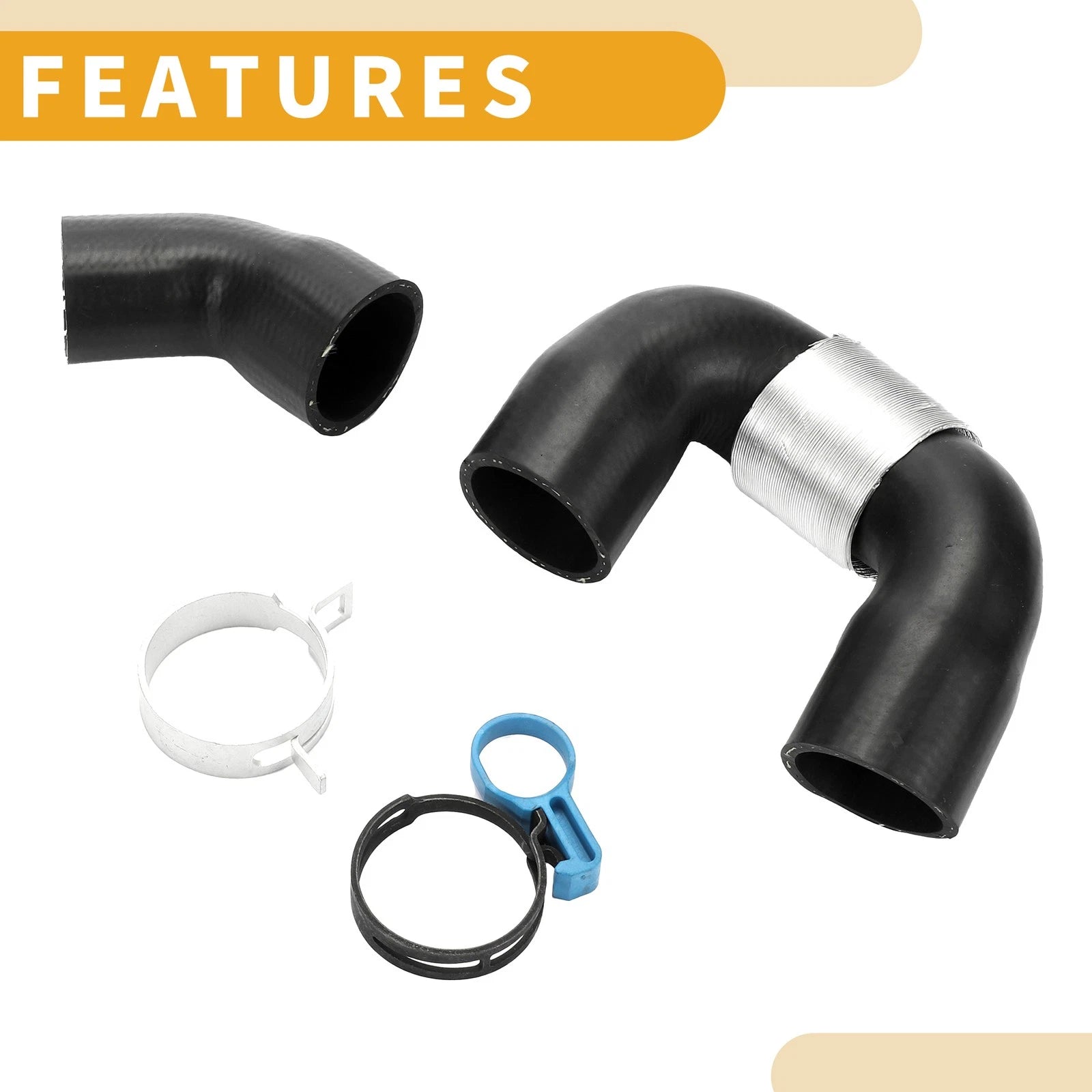 Radiator Hose for BMW 335i (2007–2010) No. 11537585023 Rubber Black