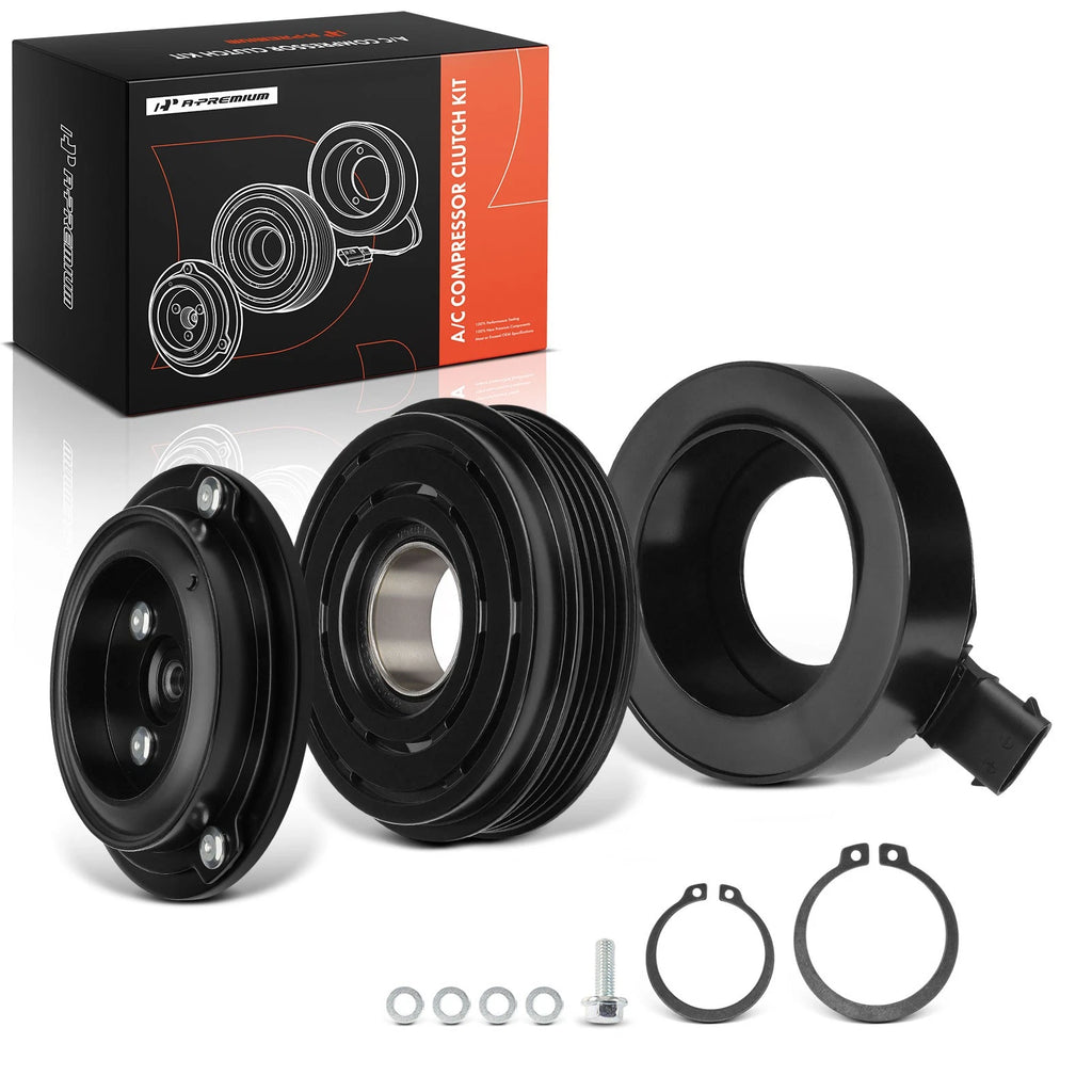 A/C Compressor Clutch Kit with 4-Groove Pulley for Chevy Spark (2009–2015)