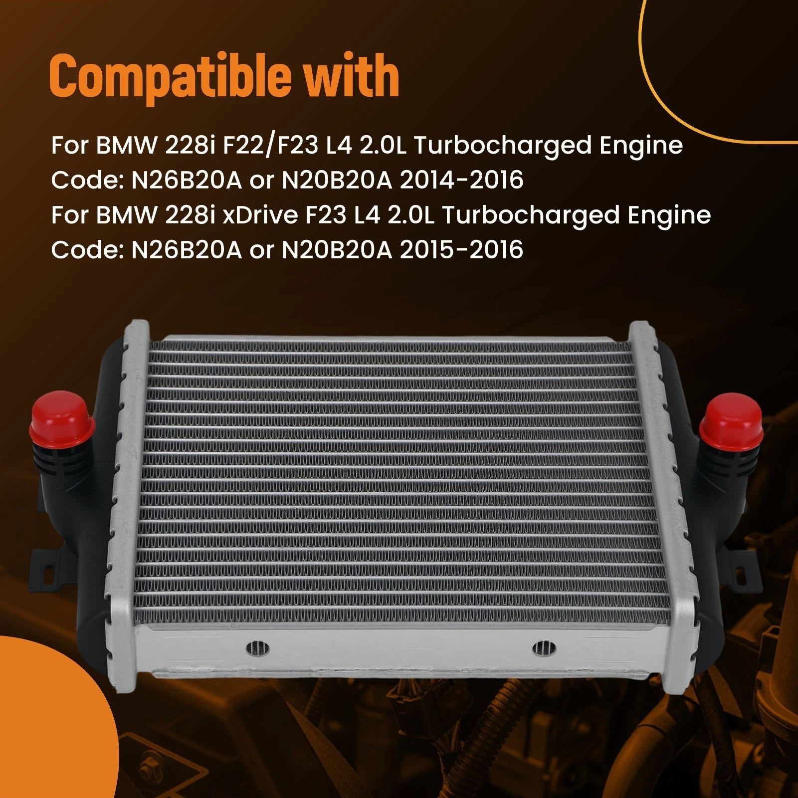 Aluminum Engine Radiator for BMW 328i 428i Sport 2.0L (2012–2016) 606270