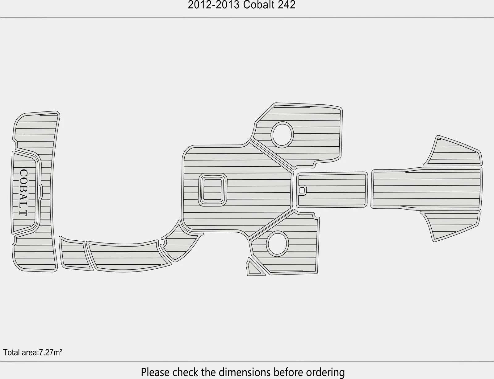 EVA Pad for Cobalt 242 Swim Platform Cockpit (2013)