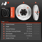 Front Side Drilled Brake Rotors for Chevy Colorado GMC Canyon (2009–2012)