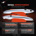 2X Front Exterior Door Handle with Keyhole & LED for Kia Sedona (2015–2021)
