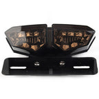 Universal Motorcycle License Plate Holder Bracket with Tail Light & Signals
