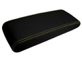 Console Lid Cover for Toyota Supra (1986–1992) Carbon Fiber Yellow Stitch