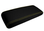 Console Lid Cover for Toyota Supra (1986–1992) Carbon Fiber Yellow Stitch