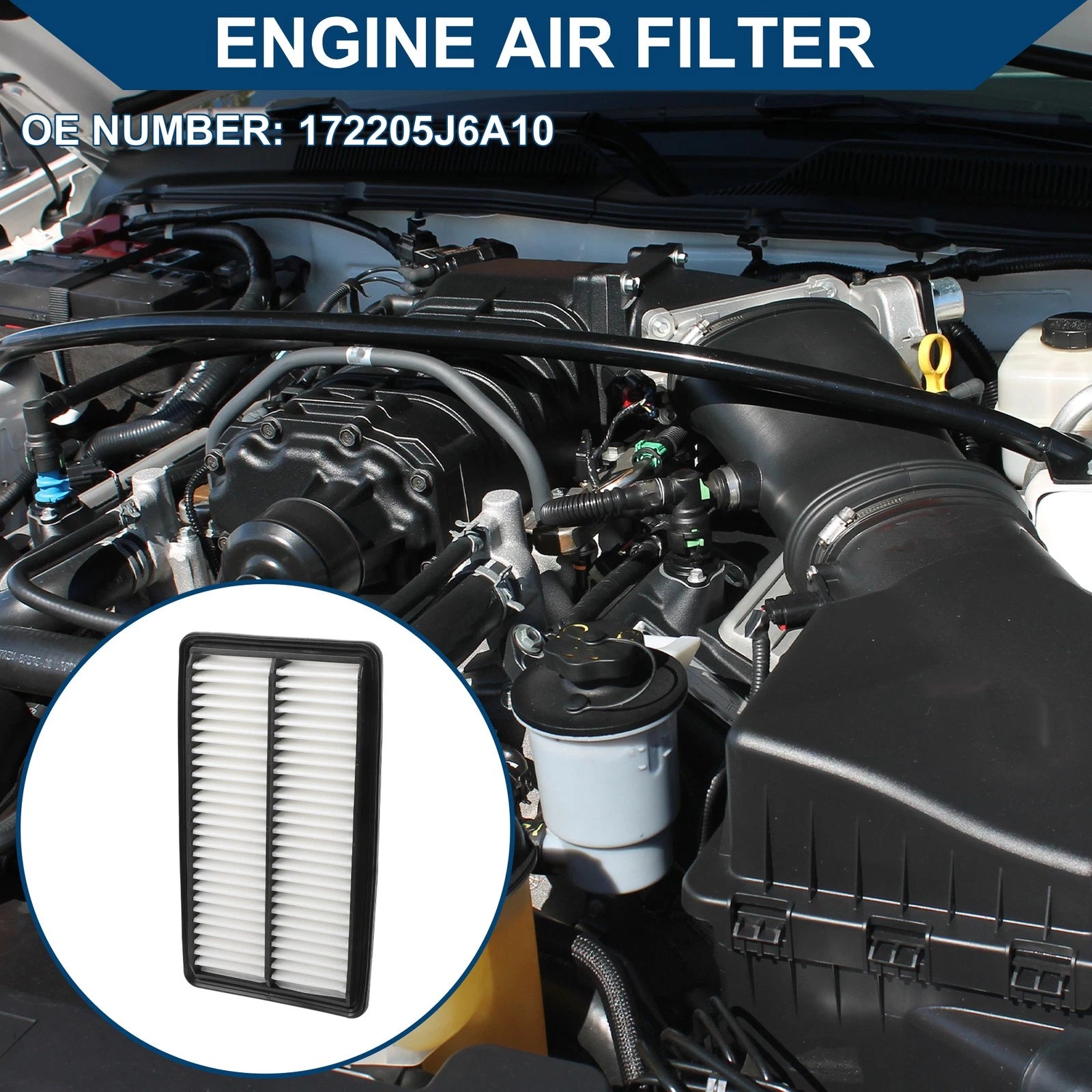 Car Engine Air Filter No. 172205J6A10 for Honda Passport (2021–2023)