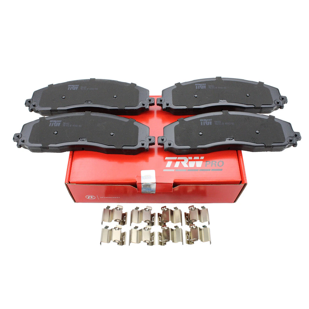 Set of 4 TRW Pro Metallic Slotted Brake Pads for Ford F-250 F-350 (1999–2023)