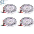 Set of 4 LED Cabin Deck Walkway Lights for Marine Boat (3")