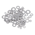 105PCS Flat Washers Stainless Steel Assorted Sizes for Repair and DIY