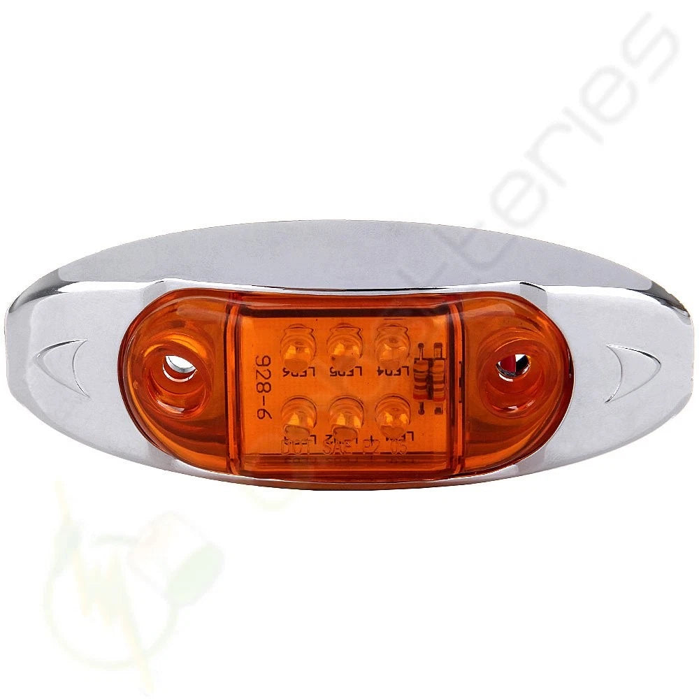 5 Amber + 5 Red LED Marker Lights for Trailer (Universal)