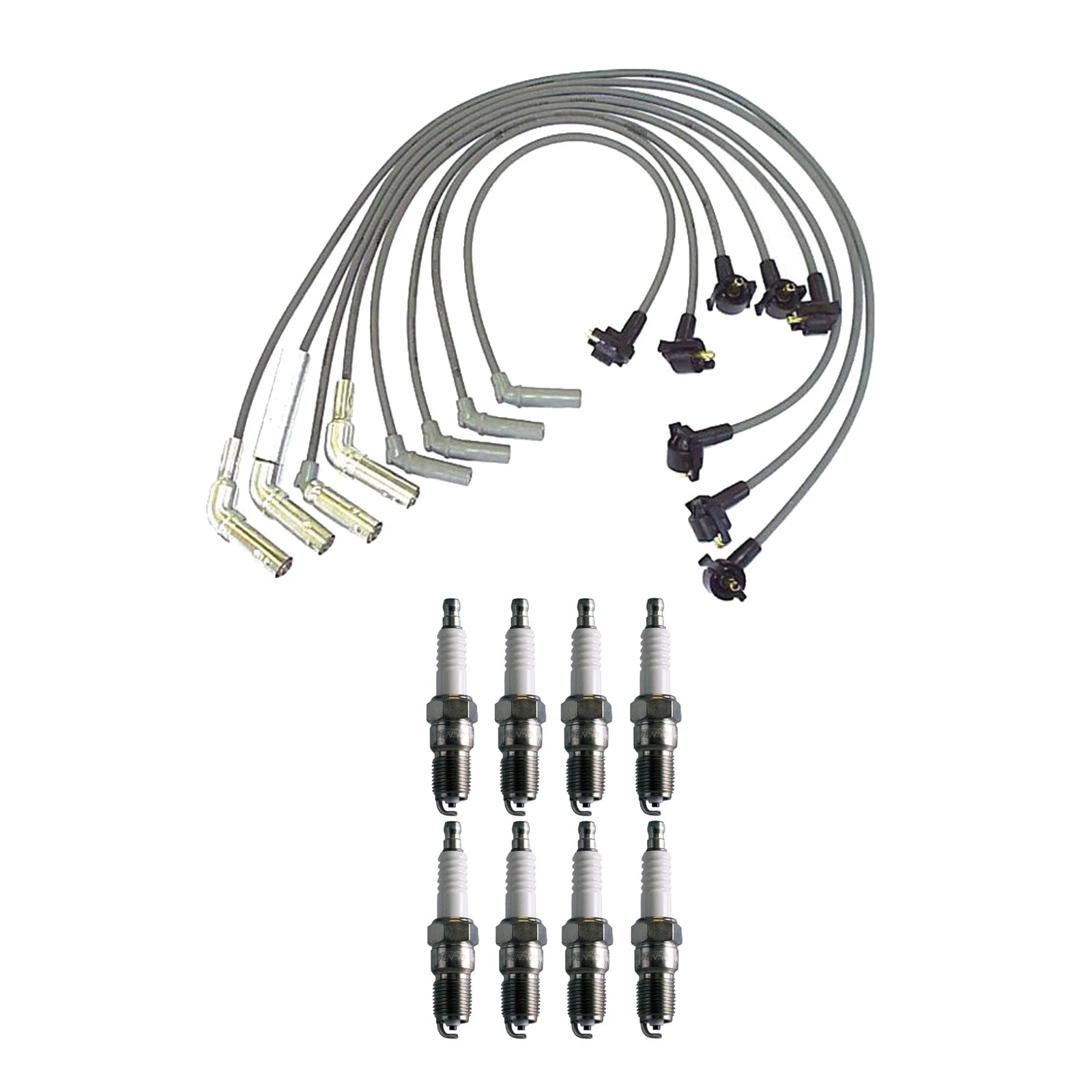 Denso 8mm Wire Set & 8 U-Groove Spark Plugs Kit for Ford Mercury 5.0L V8