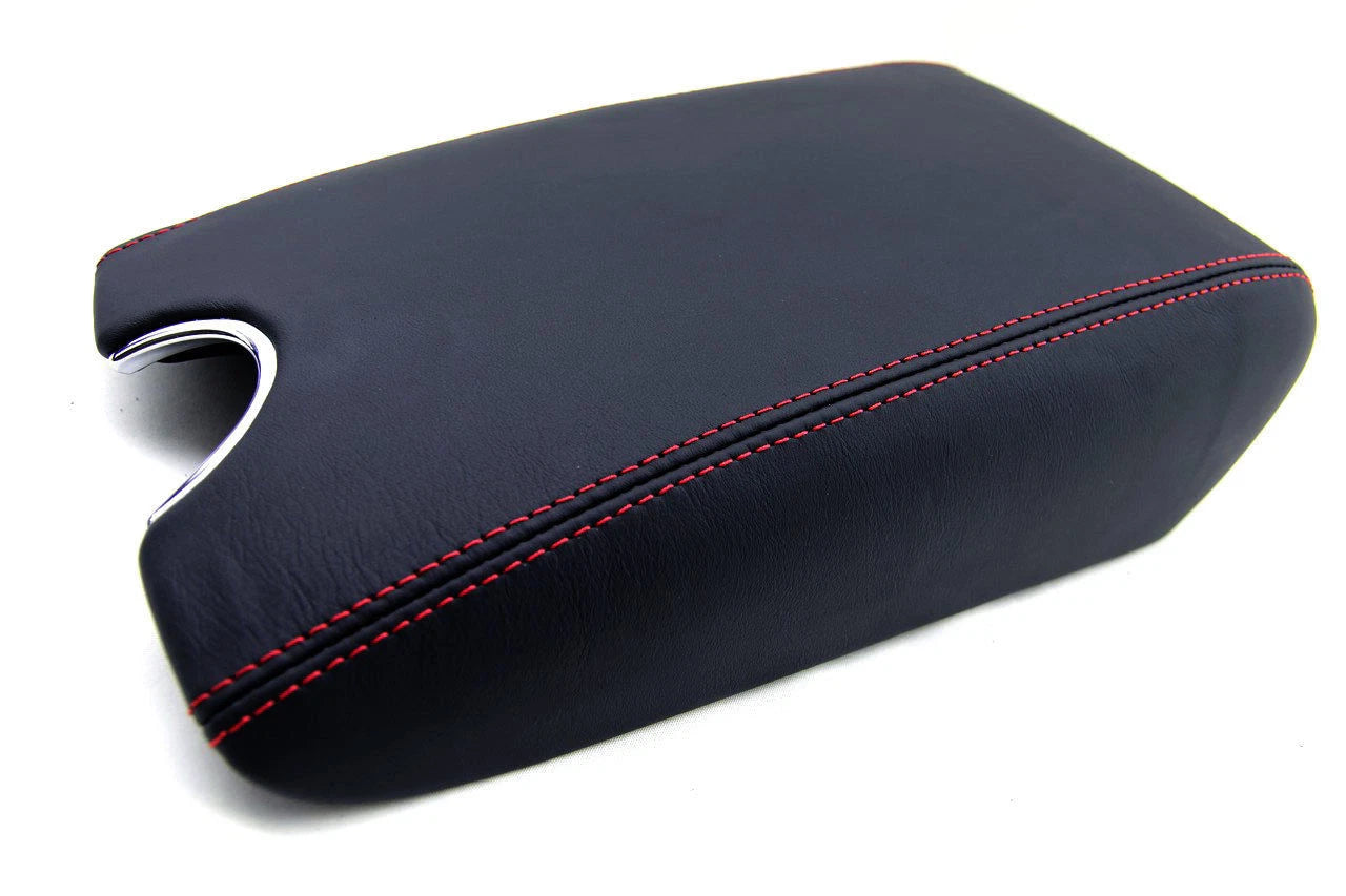 Center Console Armrest Cover for Infiniti G37 (2010–2014) Red Stitch