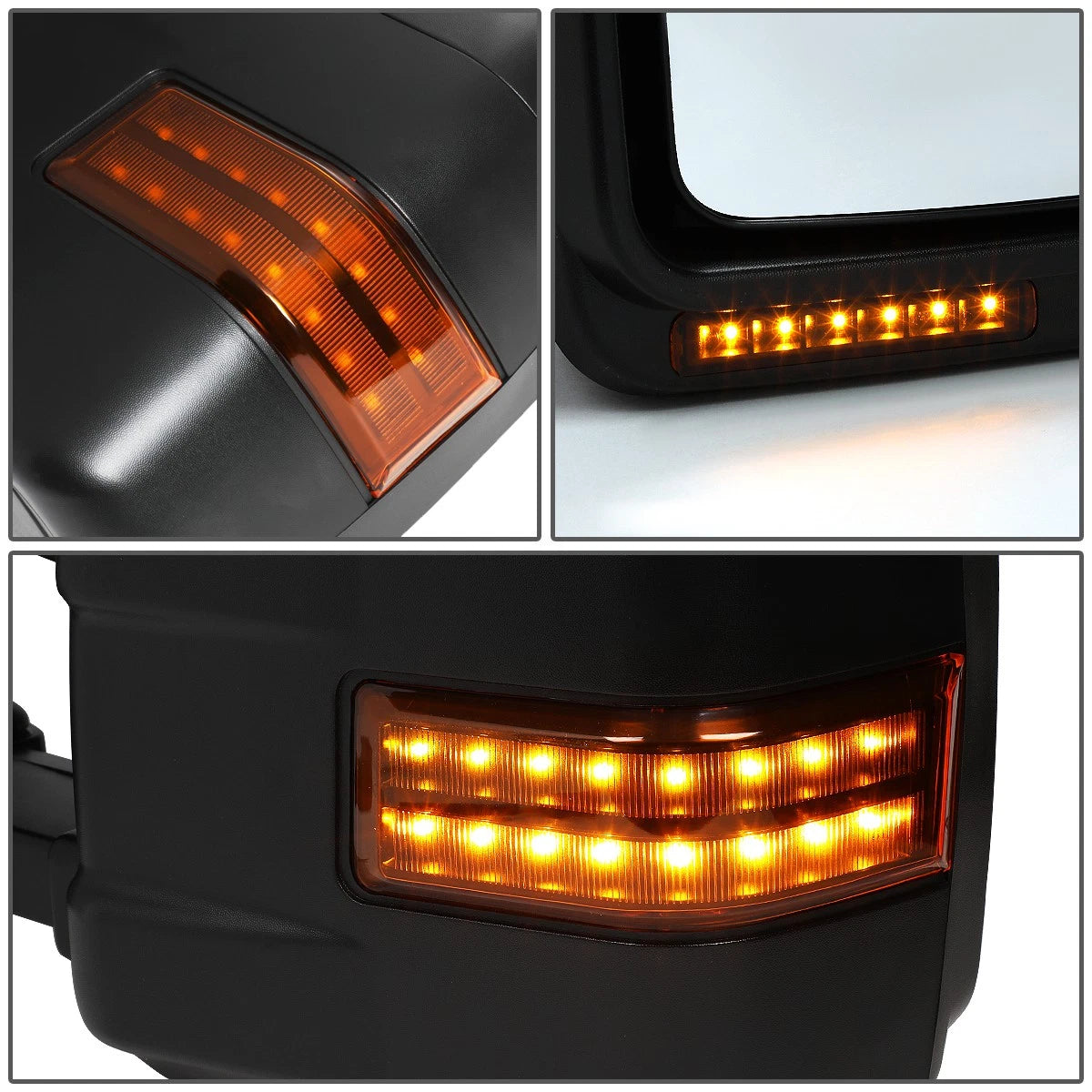 Pair Powered Towing Mirrors for Ford Super Duty (1999–2007) w/Heated, LED Signal