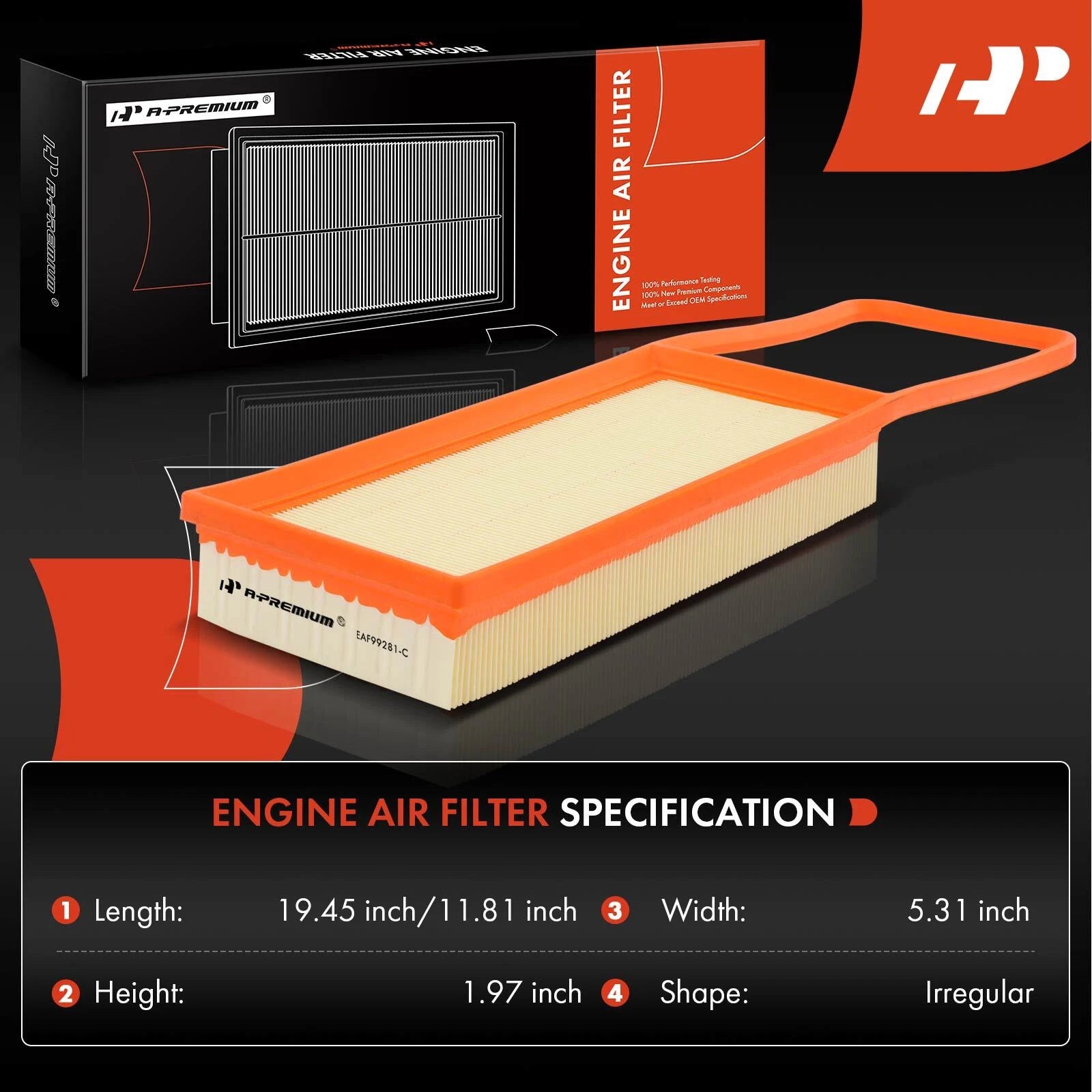 2X Engine Air Filter for BMW X5 (2016-2018)