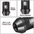 Set of 20 Closed End Lug Nuts M12 X1.25 25mm OD for J2 Engineering