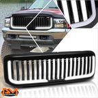 Vertical Fence Front Bumper Grille w/LED Light Bar for Ford F250-F550 (1999–2004)