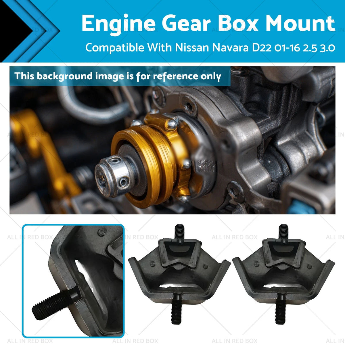 2X Rear Engine Gear Box Mount for Navara D22 (2001–2016) YD25 ZD30