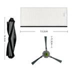 Robot Filters + Main Brush & Side Brushes for Ecovacs DEEBOT U2