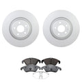 Set of 2 Bosch QuietCast Front Rotors & TRW Pro LowMet Pads for Audi Q5 S4 S5 (2009–2020)