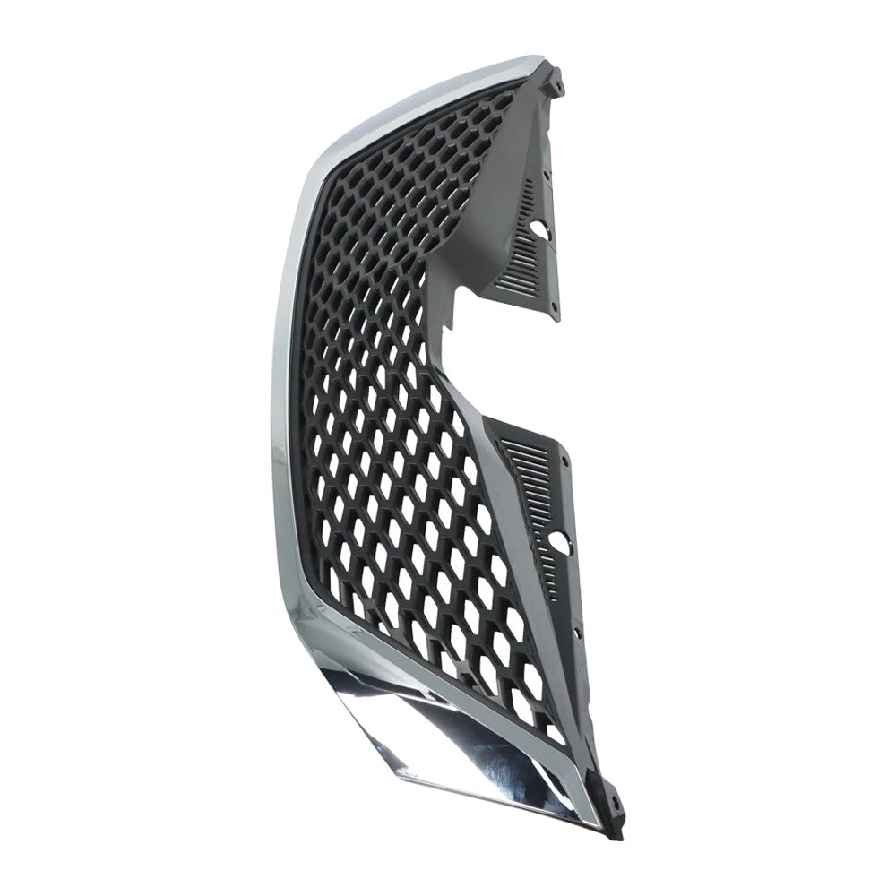 Front Upper Grille for Toyota Sienna (2011–2017) Chrome Black Plastic