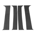 Set of 4 Door Pillar Window Trim for Chevy Silverado (Carbon Fiber)