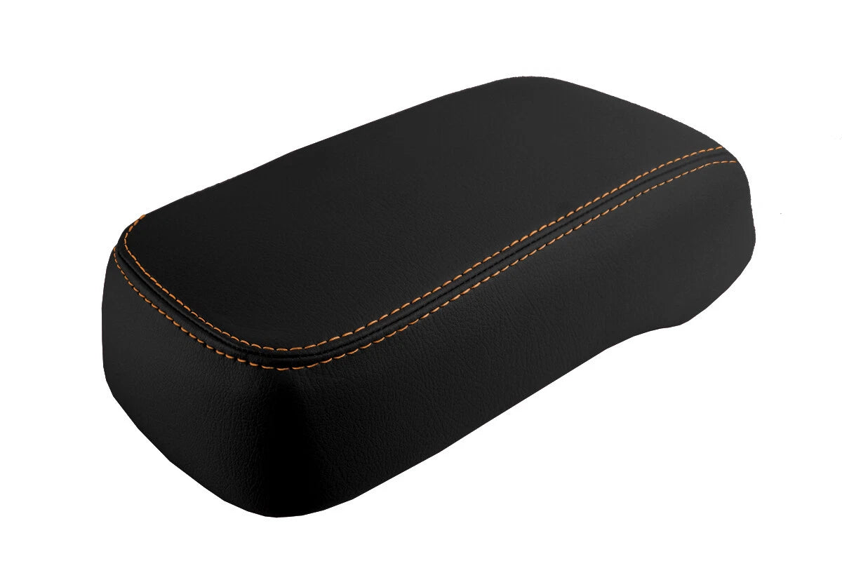 Console Lid Pull Over Cover Leather for Hummer H3 (2005–2010) Orange Stitch