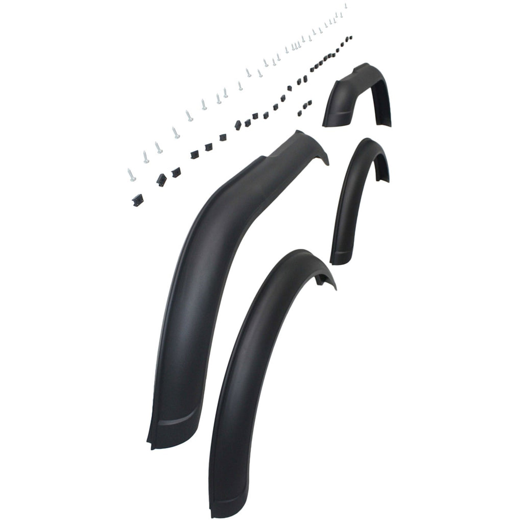 Set of 4 Fender Flares for Jeep CJ7 (1976–1986) Black