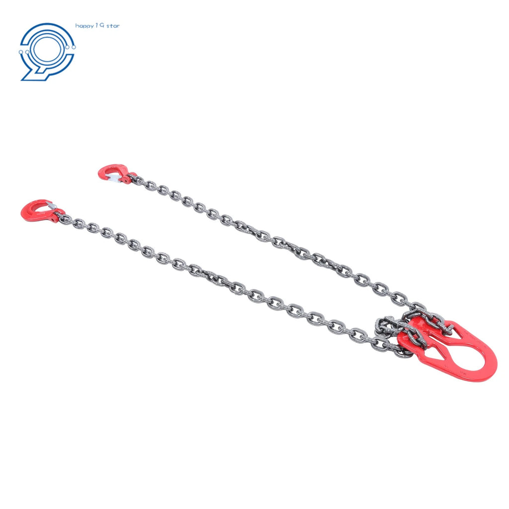 2X Chain Sling 3/8" x 10' G80 Lifting Chain with Adjustable Hooks