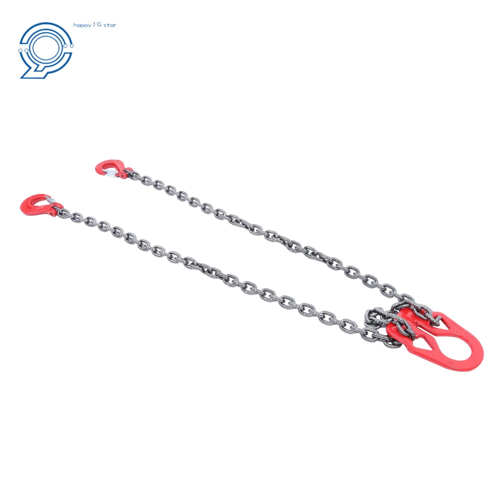 2X Chain Sling 3/8" x 10' G80 Lifting Chain with Adjustable Hooks
