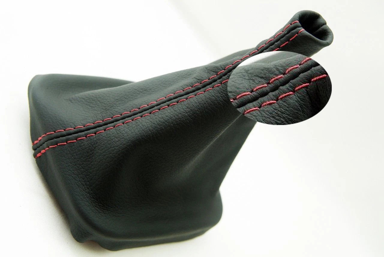 Manual Boot Leather Synthetic for BMW E30 318i 325 M3 (1982–1994) Red Stitch