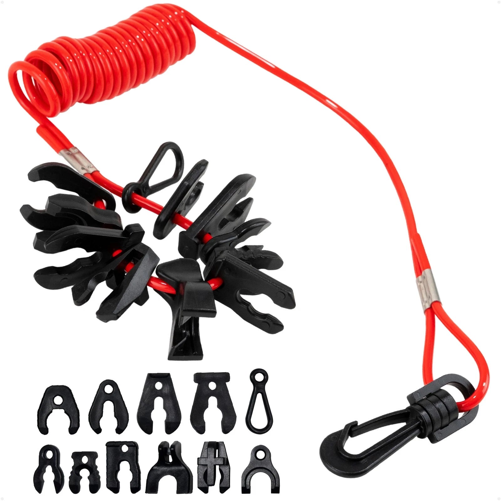 Kill Switch Lanyard Key Set for Johnson, Evinrude, Mercury, Yamaha, Honda