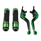 Green Extendable Brake Clutch Lever Grip Set for Ducati Panigale (2012-2019)