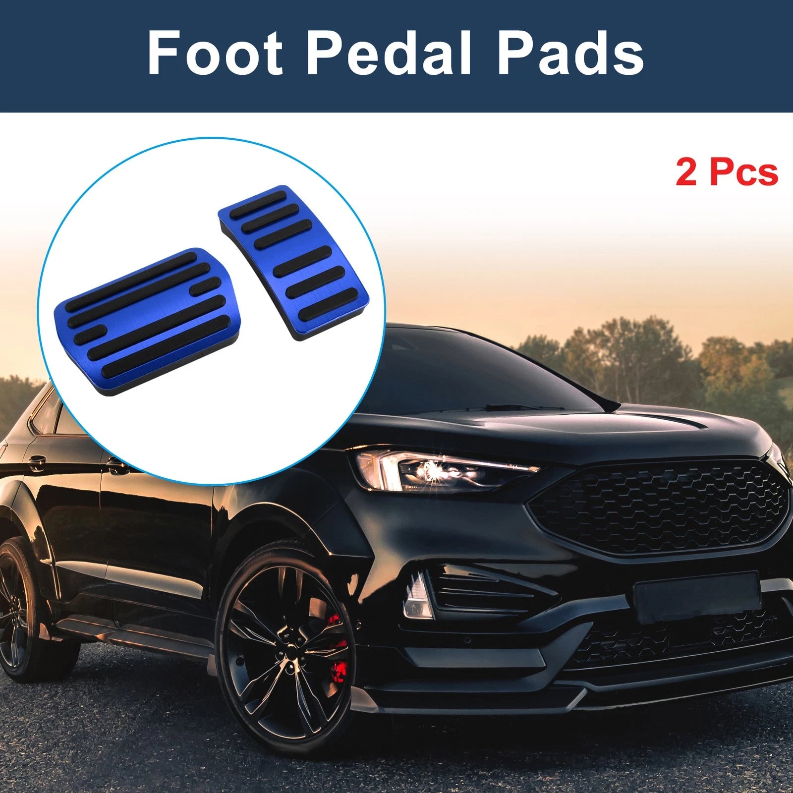 2X Automatic Foot Accelerator Pedal Covers for Ford Edge (2015–2023)
