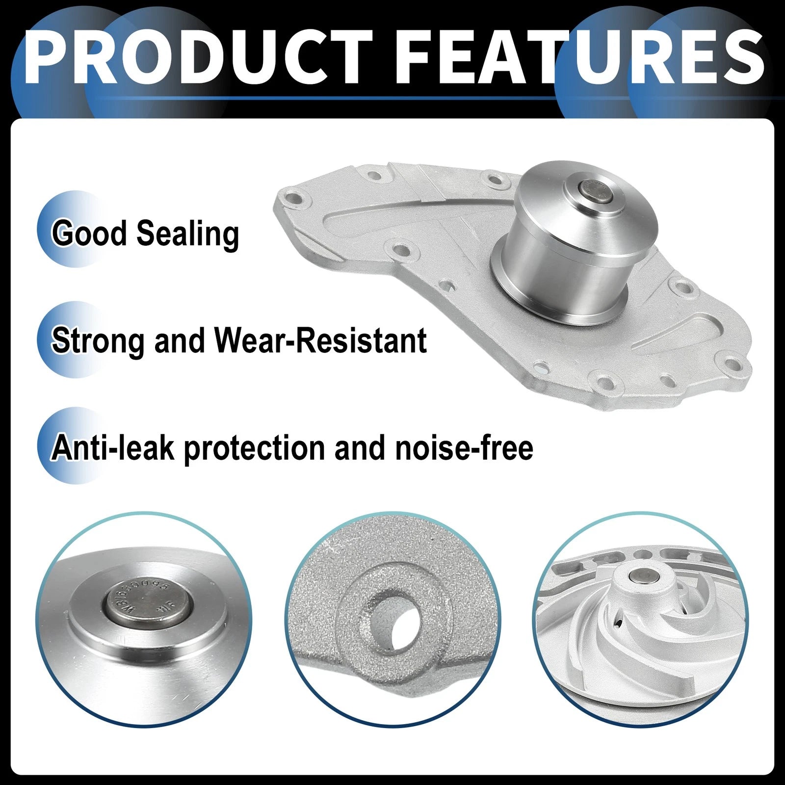 Water Pump with Idler Pulley Kit for Chrysler PT Cruiser (2003–2010) No. 4792353