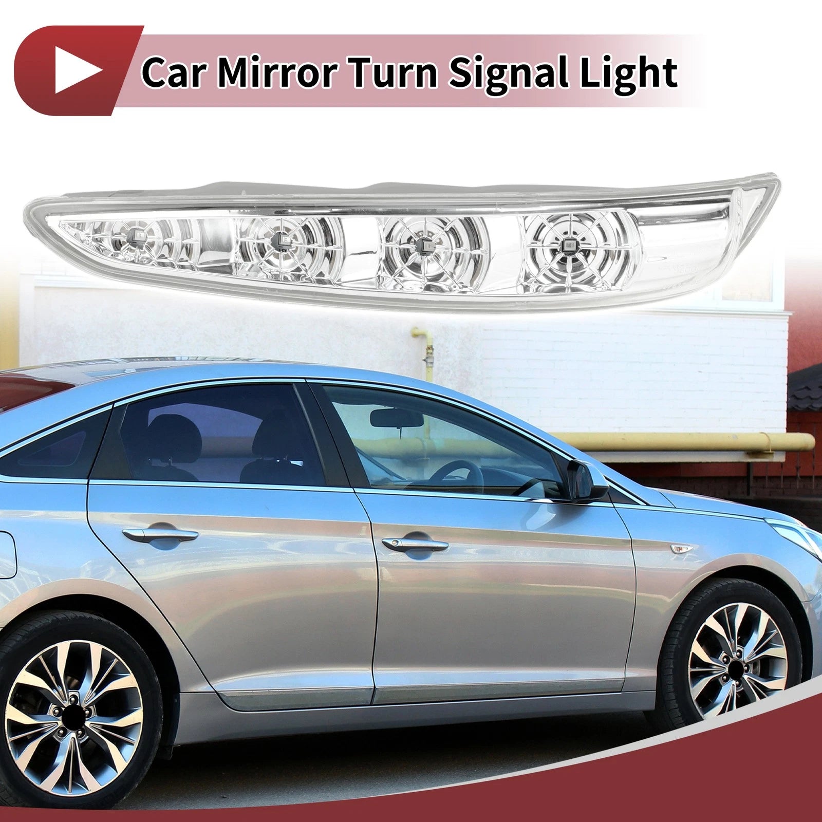 Left Mirror Turn Signal Light for Hyundai Sonata (2009–2014) - Gray Clear