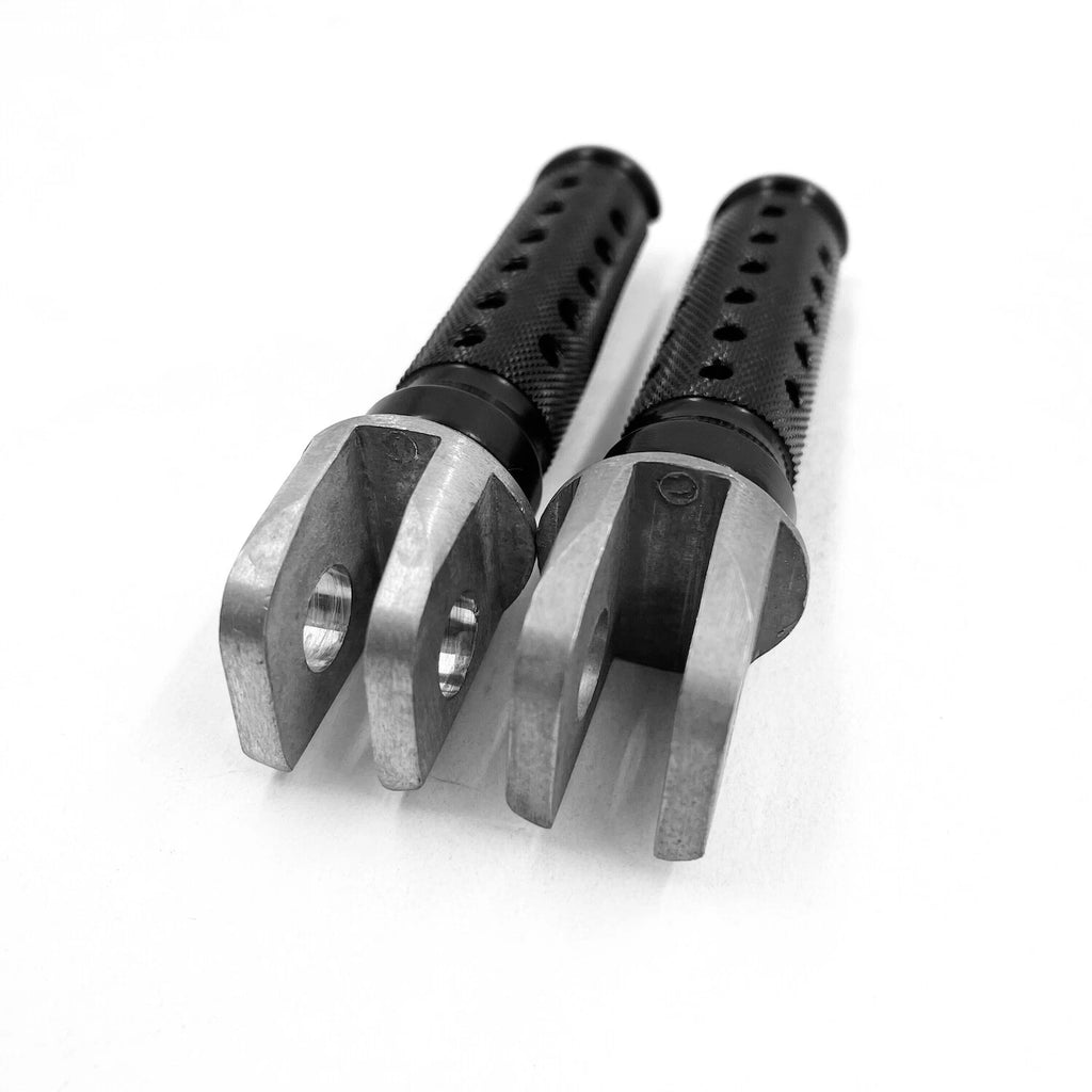 Black Front Foot Pegs for Kawasaki EX250 EX500 Ninja ZX6 D/E/R ZX750 (1988–2009)