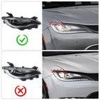 Halogen Headlight with LED DRL for Chrysler 200 (2015–2017) 8Pin Chrome Right