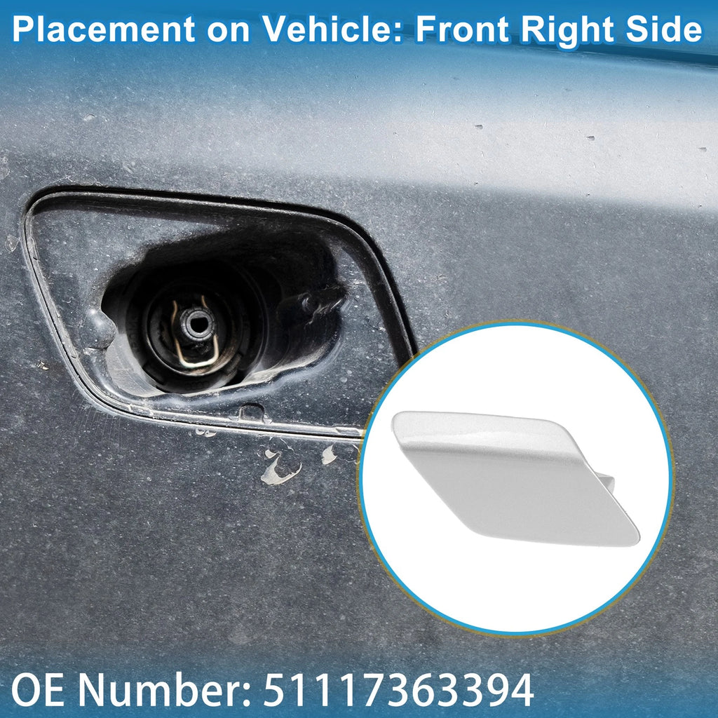 Front Right Washer Nozzle Cover Cap No. 51117363394 for BMW 428i (2014–2016)