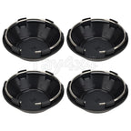 Set of 4 Black Center Hub Wheel Caps for Polaris RZR Turbo XP S/S (2018–2021)