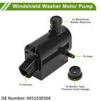 Windshield Washer Pump w/Grommet for Hyundai (No. 985103E000)