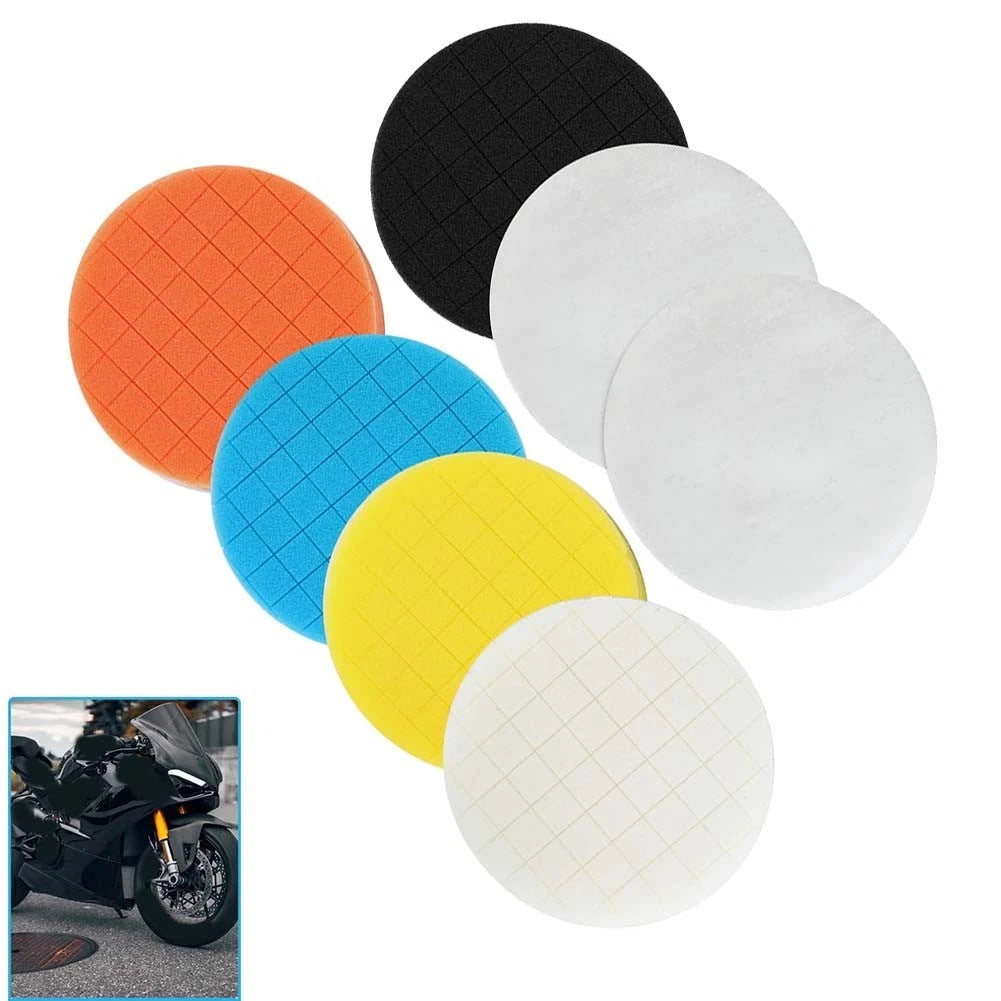 7 Piece Foam and Microfiber Polishing Pads Set for Car Boat Glass Stone