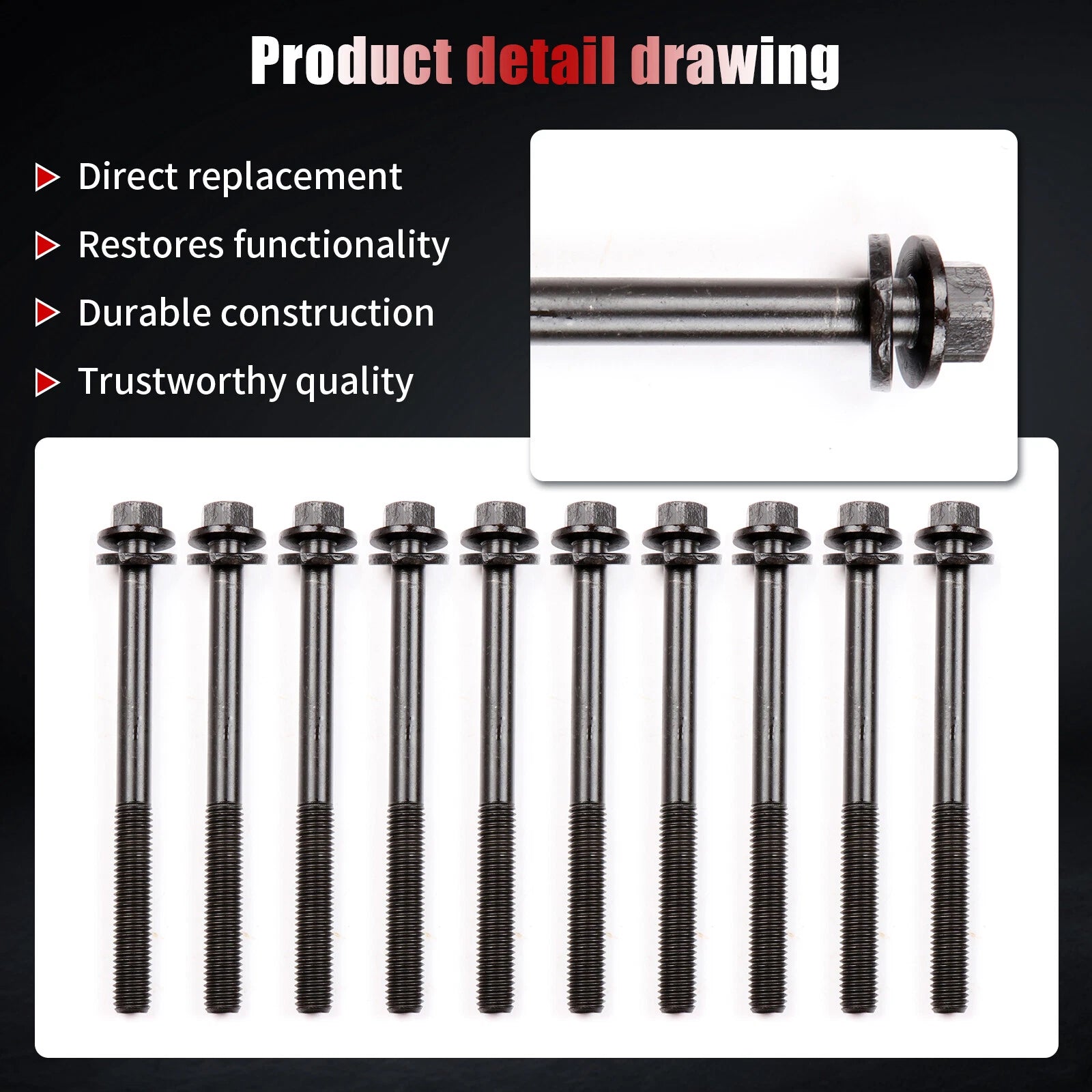 Head Bolts Kit for Saturn SC2 SL2 SW2 (1991-2002)