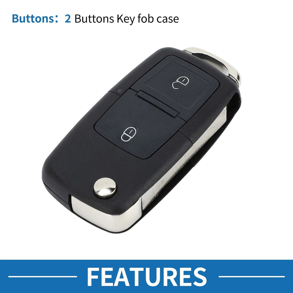 2 Button Keyless Entry Remote Fob Shell Case for Volkswagen Passat (2002–2005)
