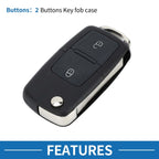 2 Button Keyless Entry Remote Fob Shell Case for Volkswagen Passat (2002–2005)
