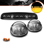 3Pcs Cab Roof Running Light Black Housing Yellow LED for Silverado/Sierra (2002–2007)