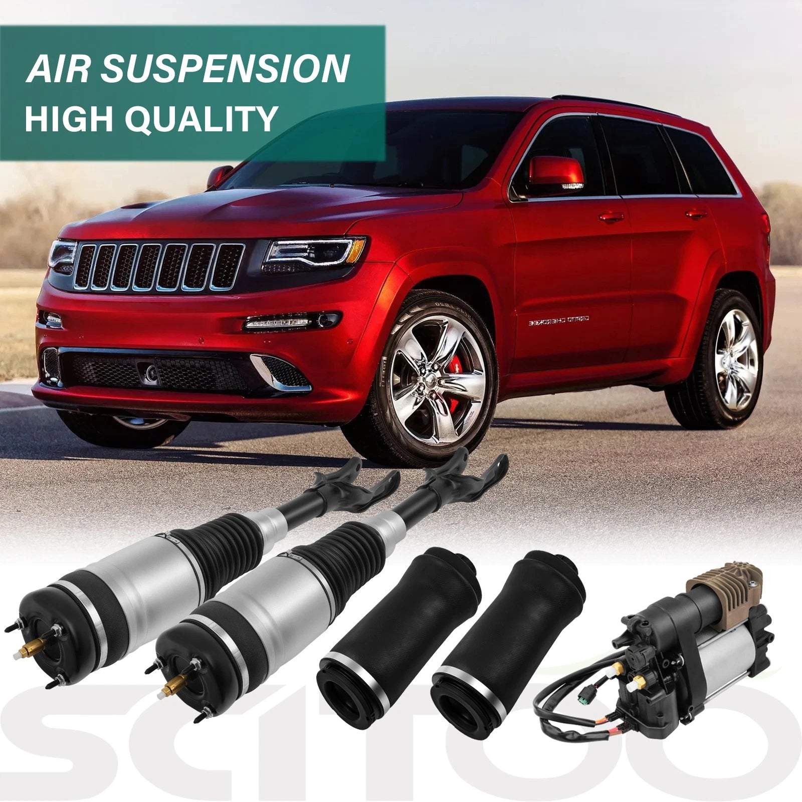 Front Rear Air Suspension Struts Compressor for Jeep Grand Cherokee WK2 (2011–2021)